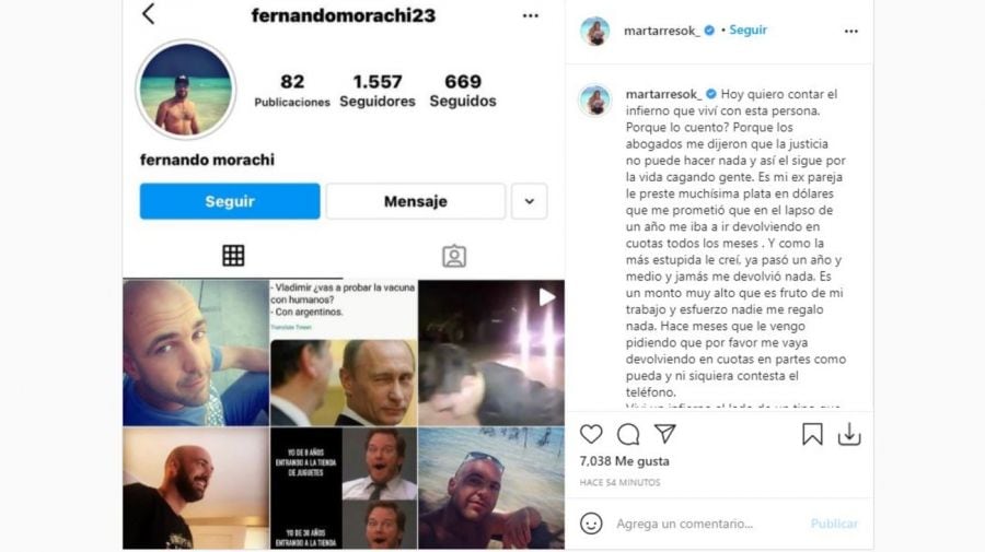 Mar Tarrés denunció que su expareja la estafó con una gran suma en dólares