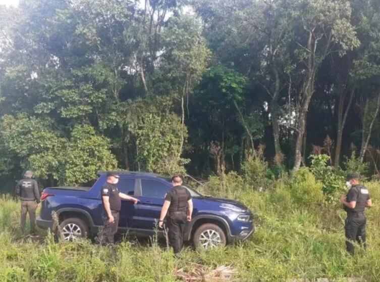 Camioneta abandonada por Kozac luego del asesinato.