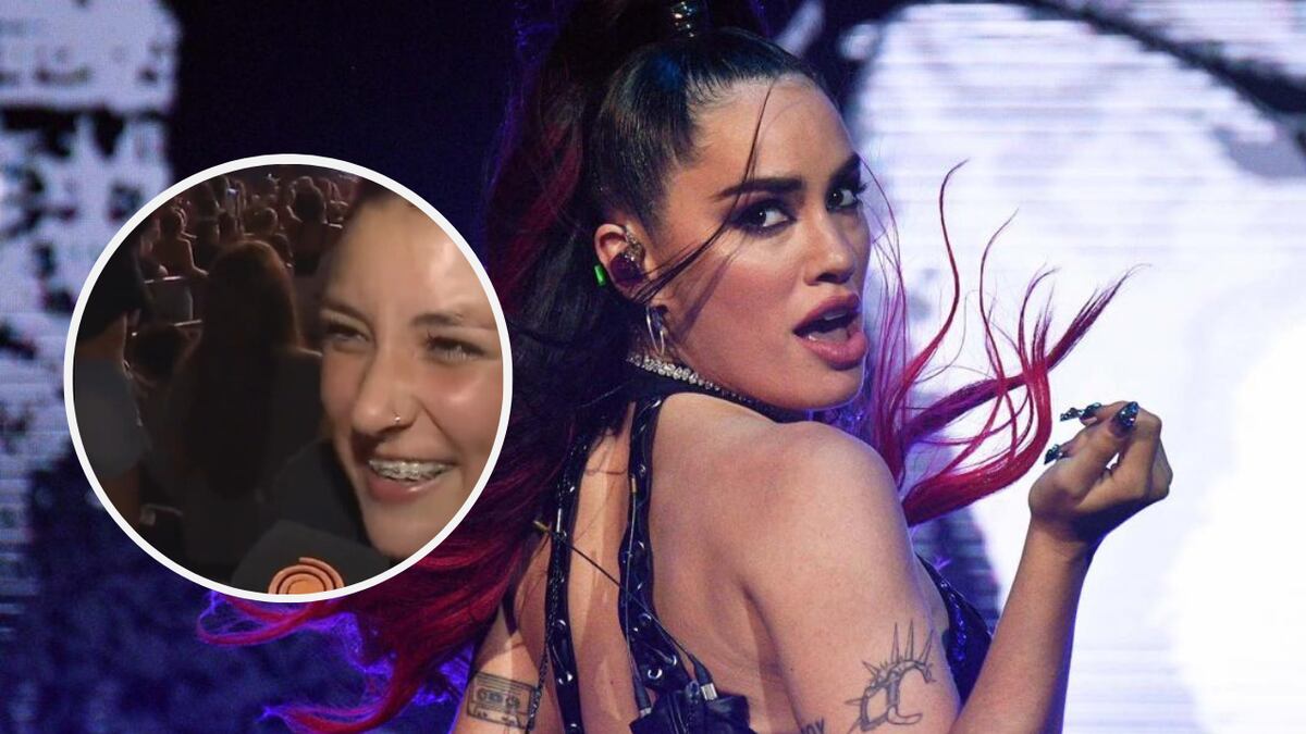 Lali le respondió a la fanática cordobesa que subió al escenario y se la “chapó” en pleno show
