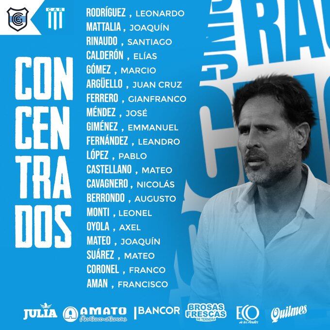 El plantel de Racing de Nueva Italia que viajó a Jujuy para visitar a Gimnasia este domingo.