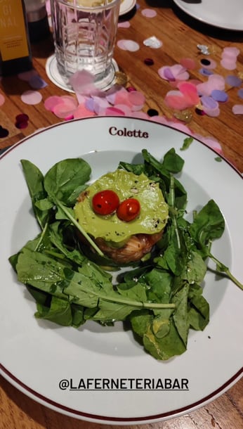 El plato de entrada en el cumpleaños número 32 de la China Suárez.