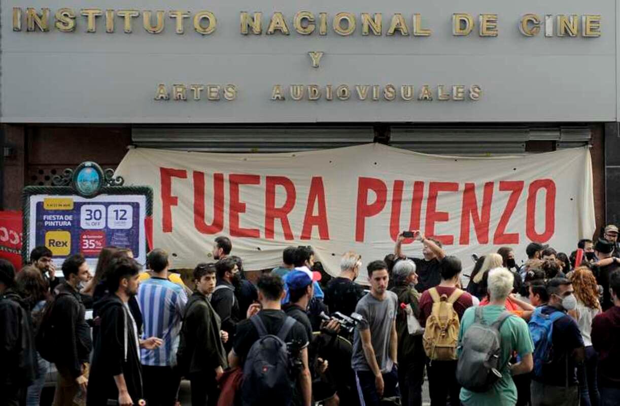 El reclamo de los trabajadores del sector audiovisual. 