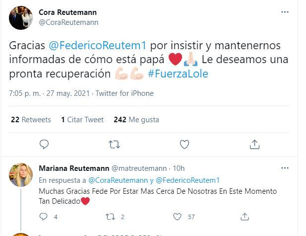 Las hijas de Reutemann pudieron tener novedades sobre la salud de su padre.