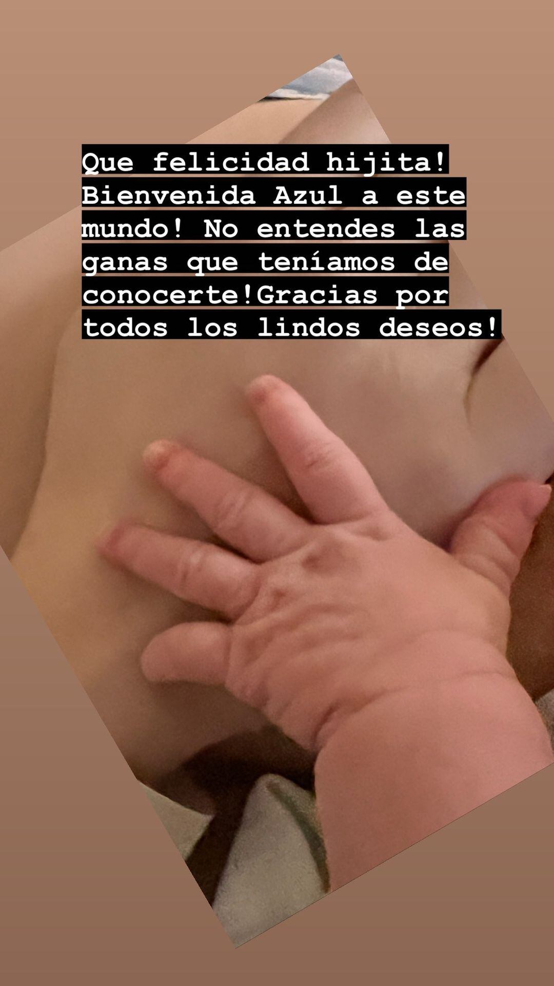 ¡Bienvenida Azul! nació la segunda hija de Dalma Maradona.