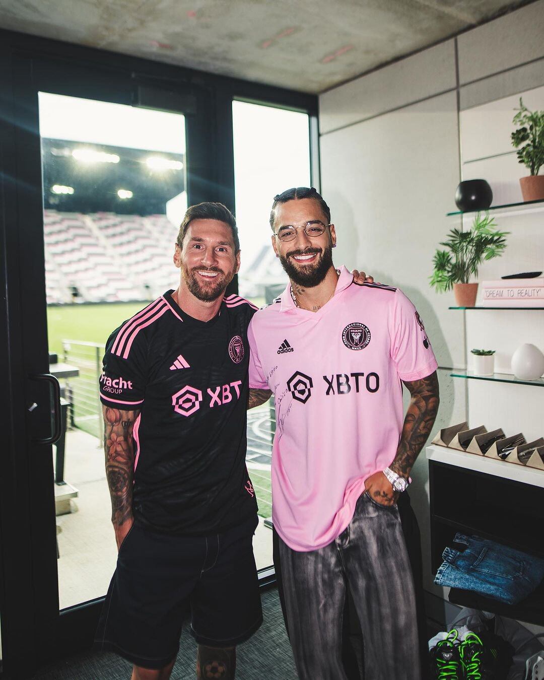 Messi y Maluma, juntos.