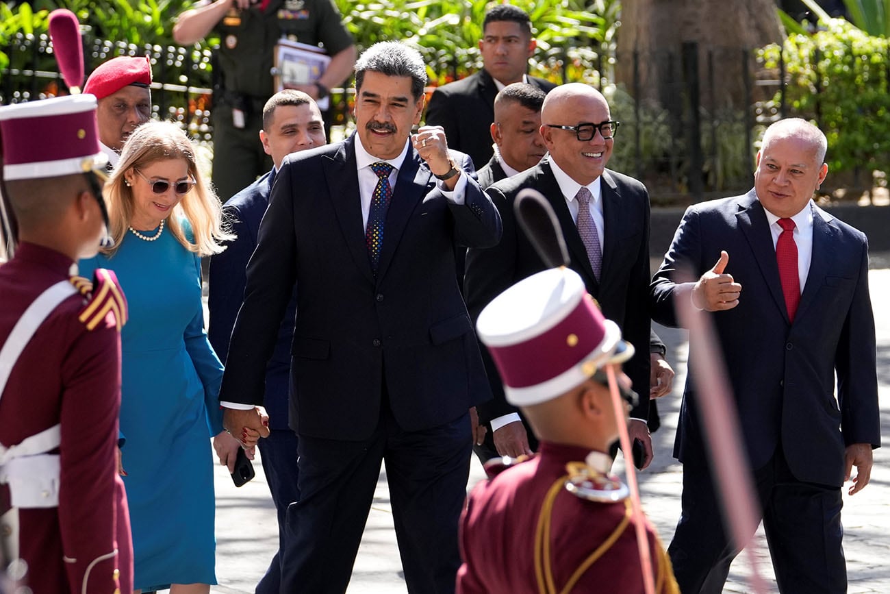 El presidente venezolano, Nicolás Maduro, y su esposa Cilia Flores. (Foto AP/Cristian Hernandez)