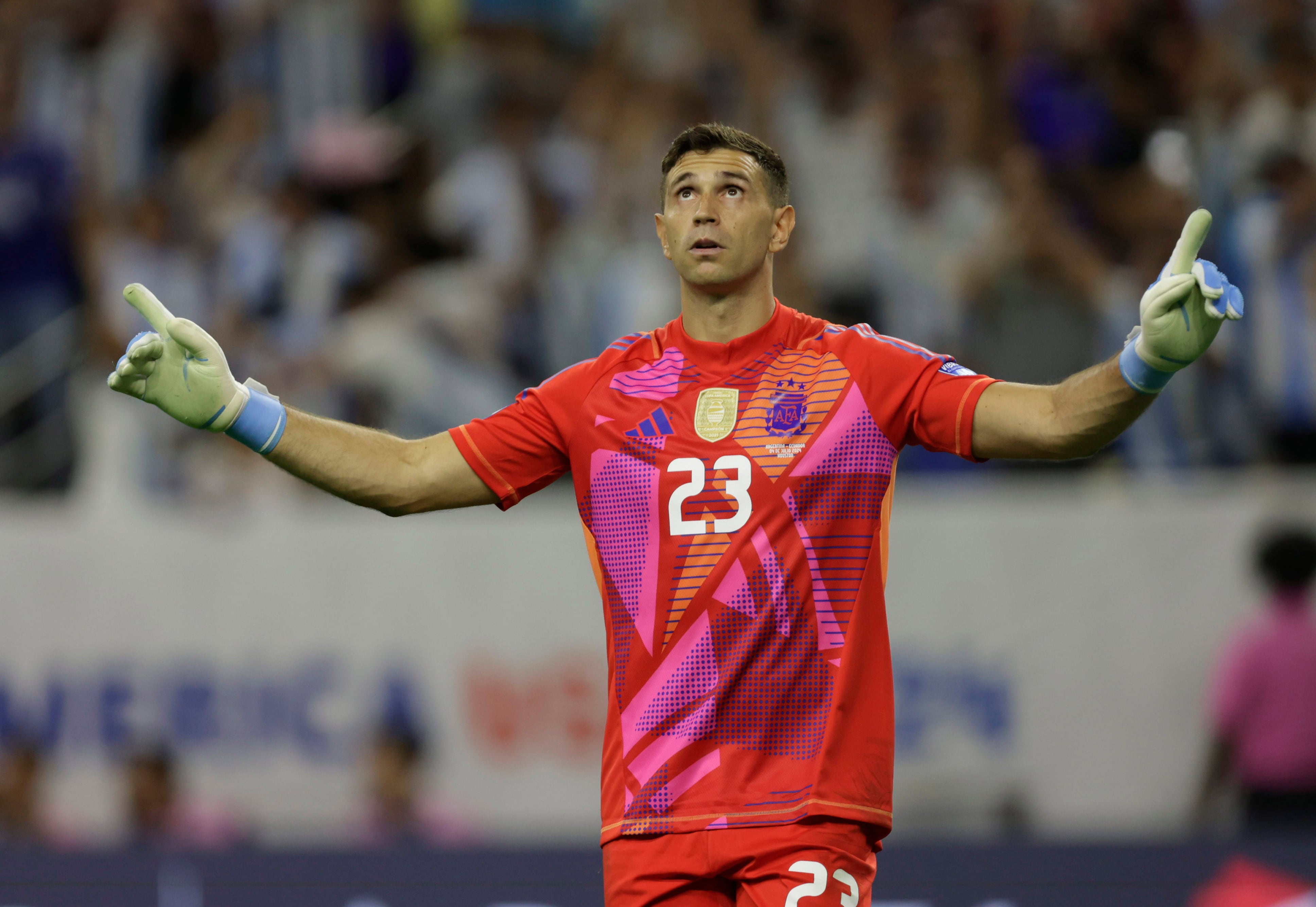 Dibu Martínez, fundamental en la actuación de Argentina ante Ecuador. (Fotobaires)