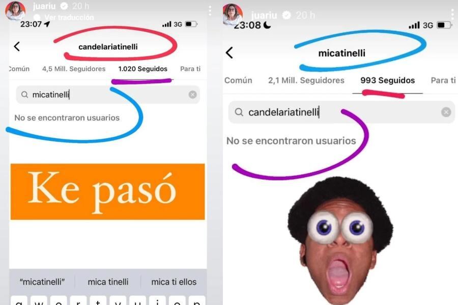 Cande y Mica Tinelli se dejaron de seguir