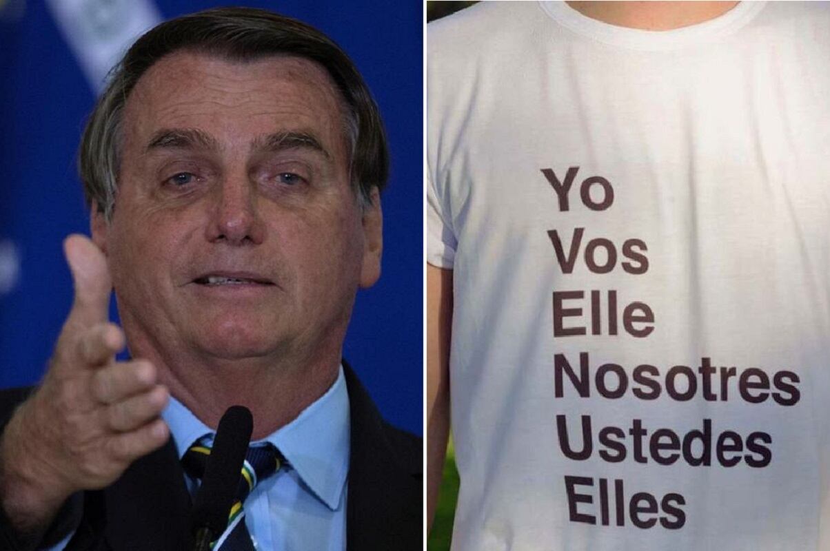 Jair Bolsonaro criticó a Argentina por el uso del lenguaje inclusivo