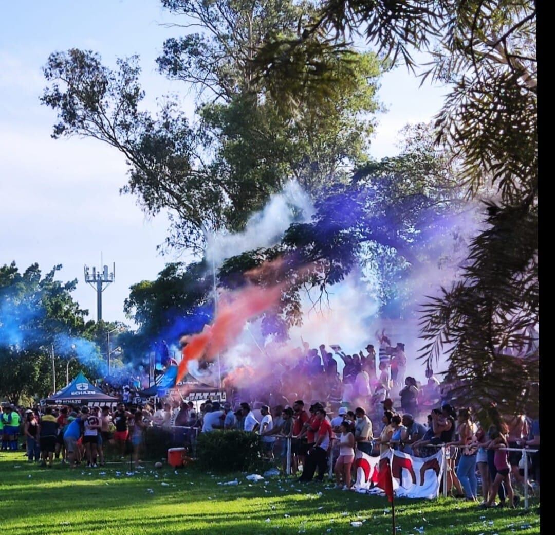 El color de los hinchas en la final.