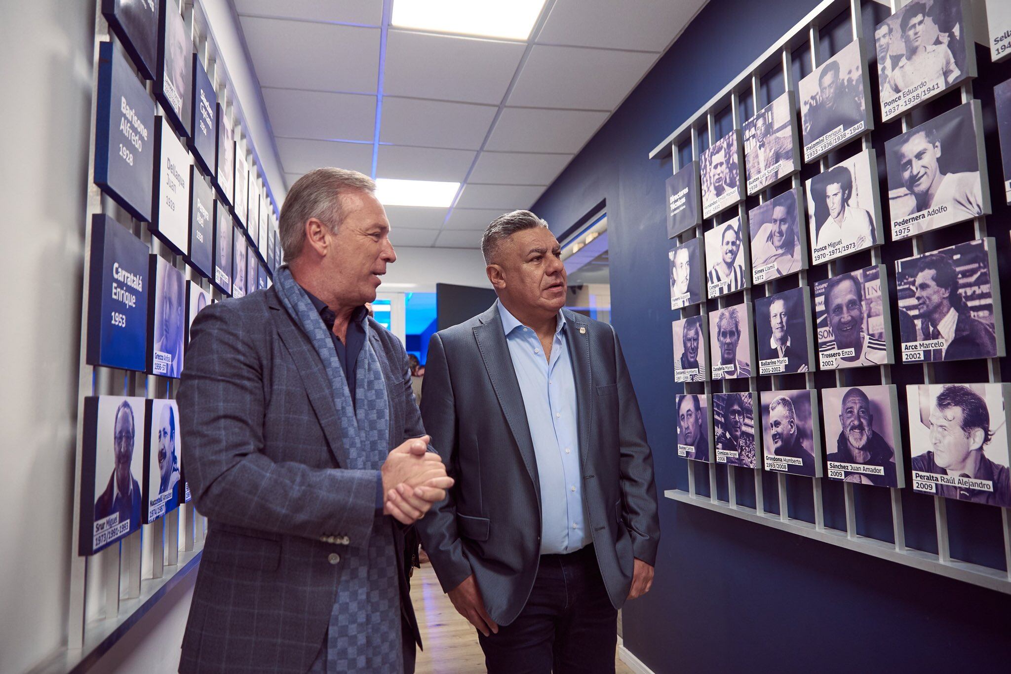 Andrés Fassi y Claudio Tapia en el predio de Talleres. (Prensa Talleres)