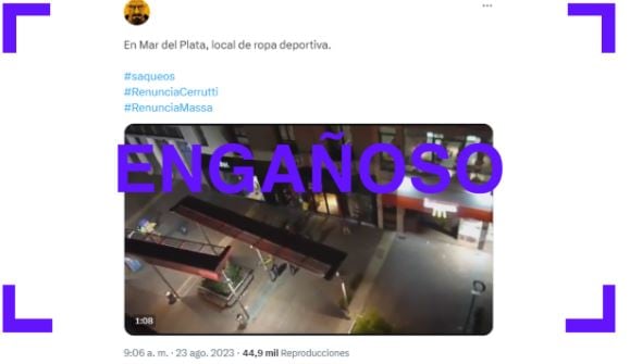 Circulan videos sobre saqueos: cuáles son verdaderos y cuáles falsos.