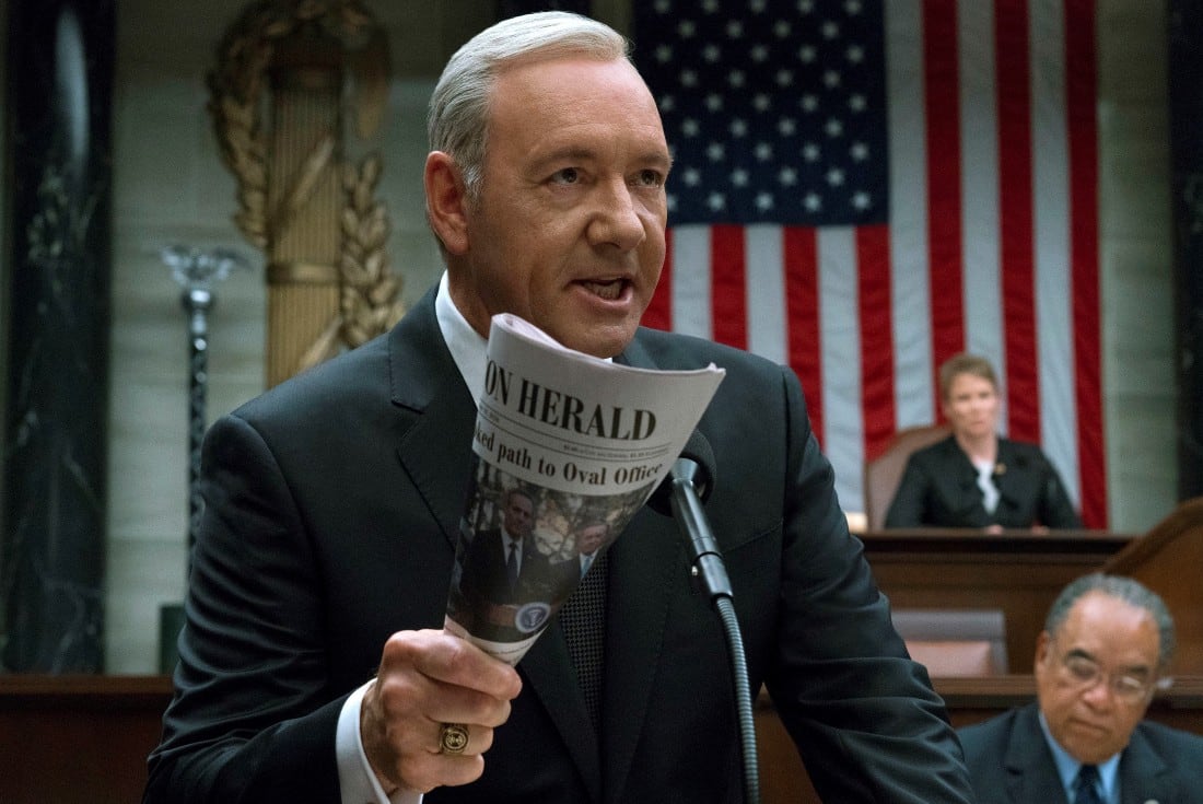 Kevin Spacey como Frank Underwood en "House of cards". (Netflix)