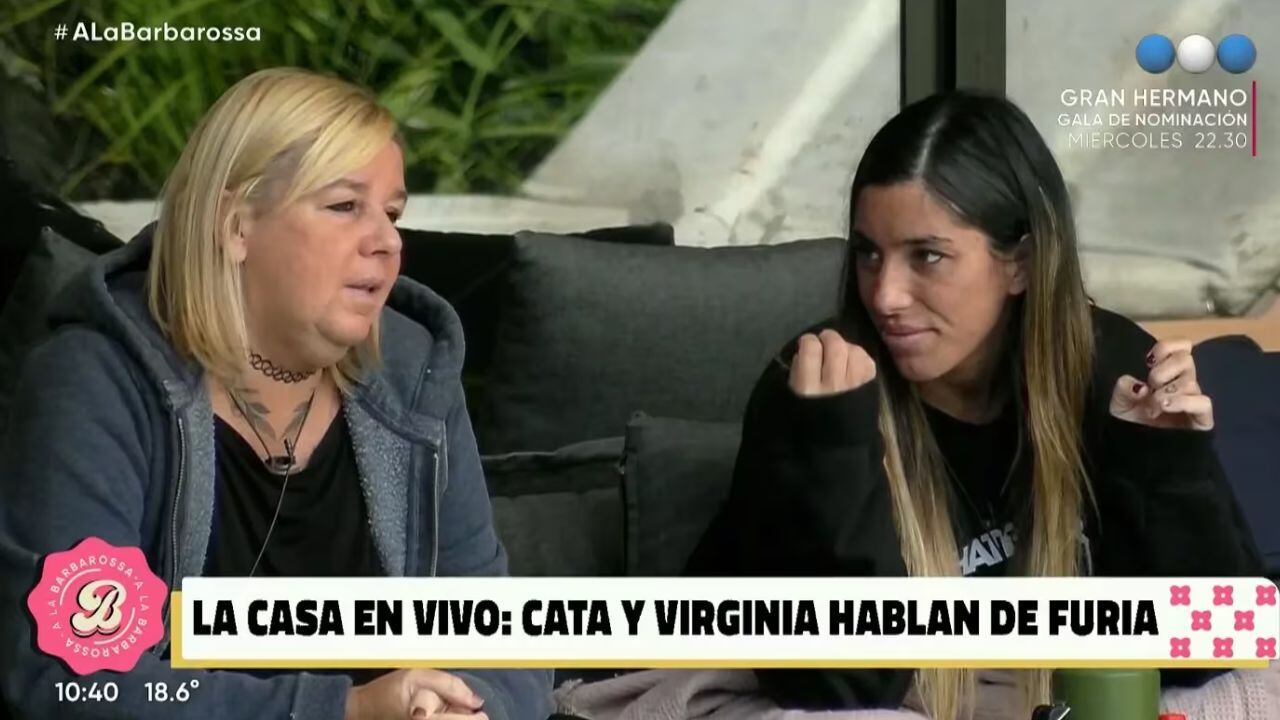 Virginia y Catalina discutiendo sobre quipen habría hecho la fulminante en Gran Hermano 2024.