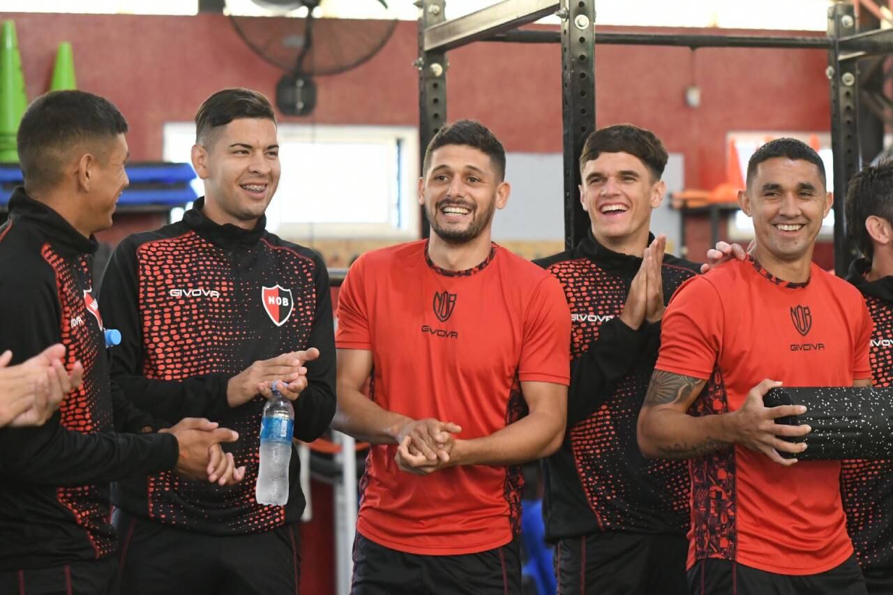 Juan Manuel García se mostró sonriente durante la primera práctica después de su gol y la victoria ante Central.