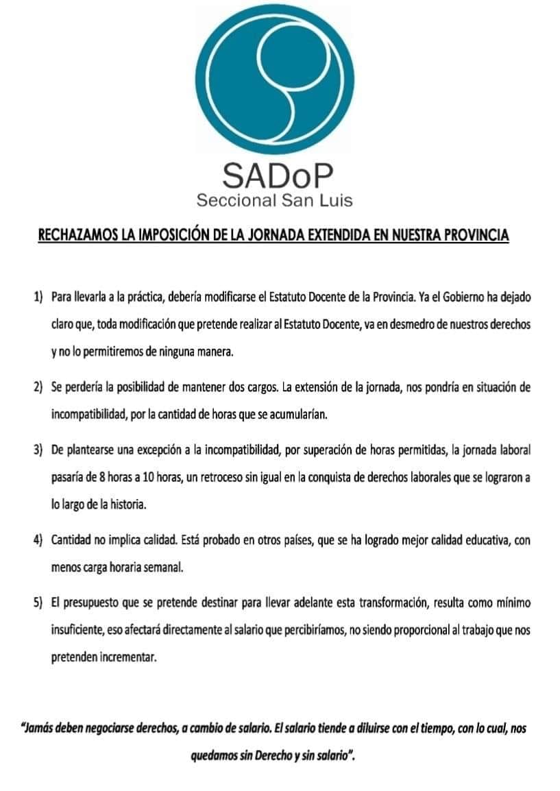 Comunicado Sadop