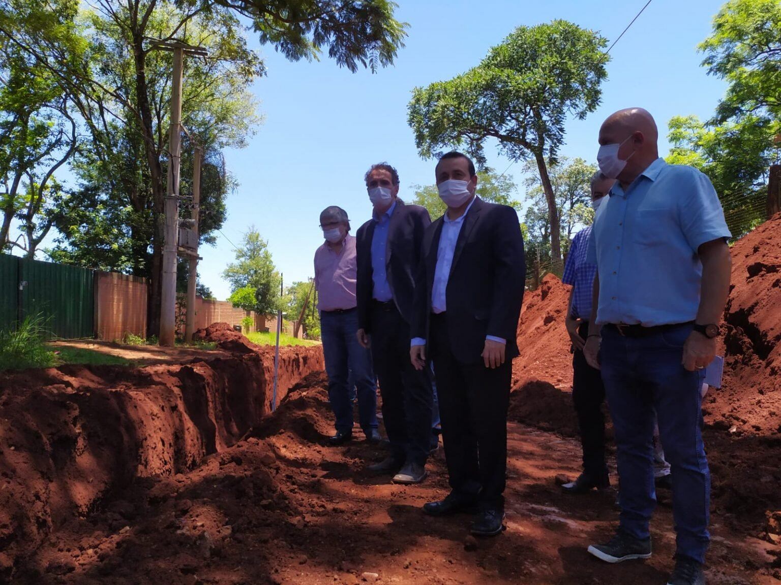 El gobernador junto al ministro Katopodis recorrieron obras en Puerto Iguazú.