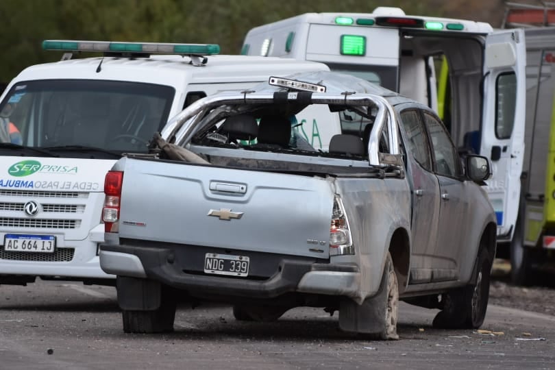 Una camioneta volcó y hay varias personas heridas. Mariana Villa / Los Andes.