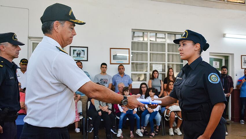 Puerto Belgrano: acto de egreso en la Policía de Establecimientos Navales