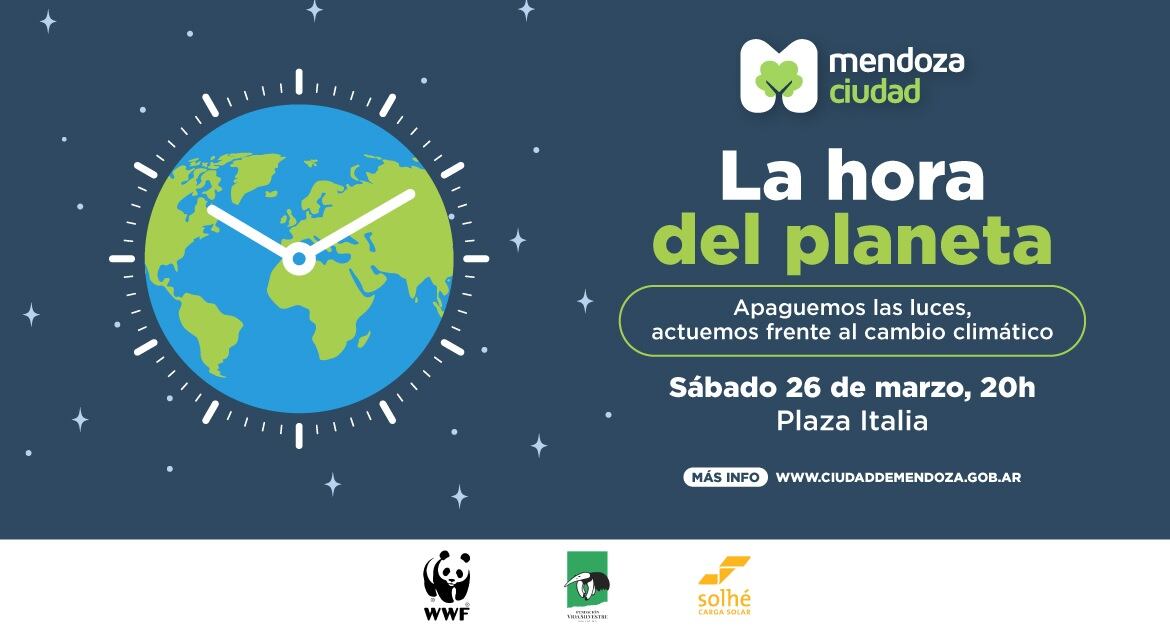 La Convocatoria de la Municipalidad de la Ciudad de Mendoza para sumarse a La Hora del Planeta.