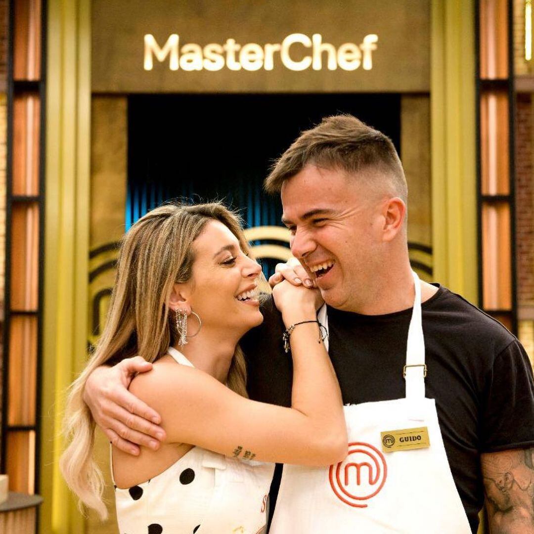 Sol Pérez y Guido Mazzoni en Masterchef.