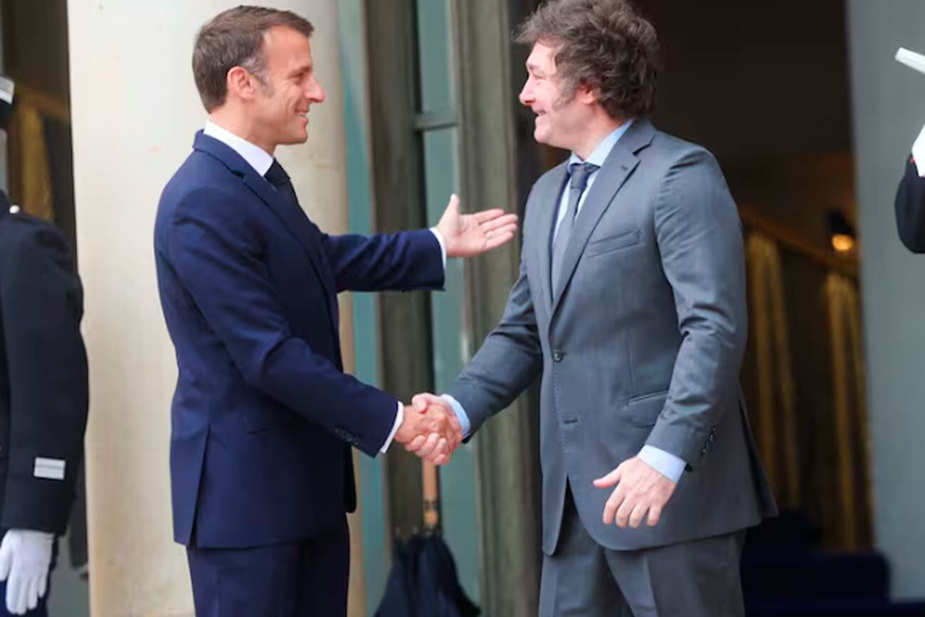 Javier Milei se reúne con Emmanuel Macron en la Casa Rosada
