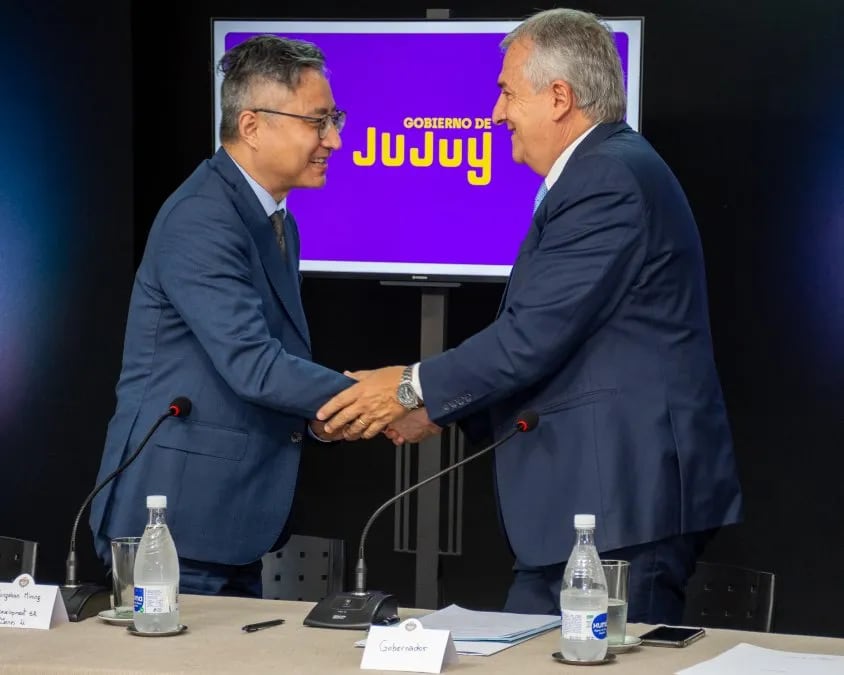 El gobernador Morales agradeció al presidente de Tsingshan Mining, John Li, haber decidido invertir en Jujuy.