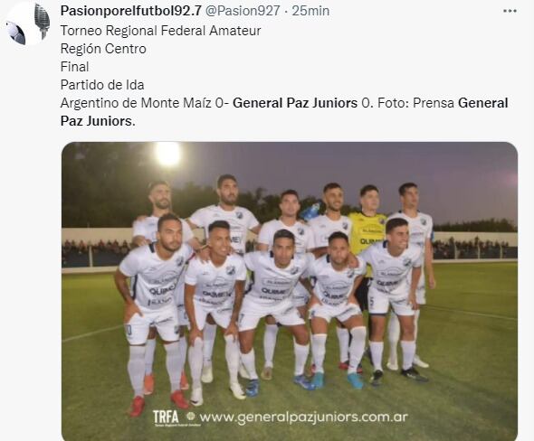 Empate con sabor a mucho para General Paz Juniors. Si gana como local, será finalista por el ascenso al Federal A.