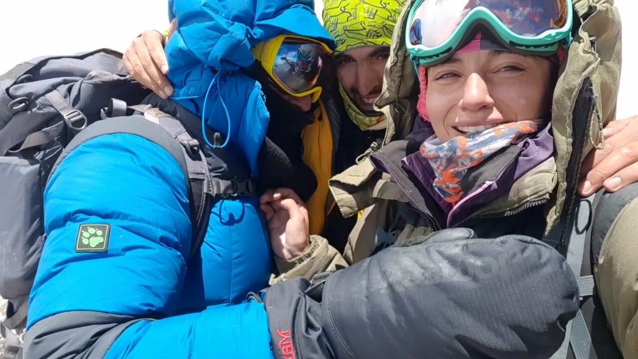 Hazaña de una familia de Villa Mercedes en el Aconcagua