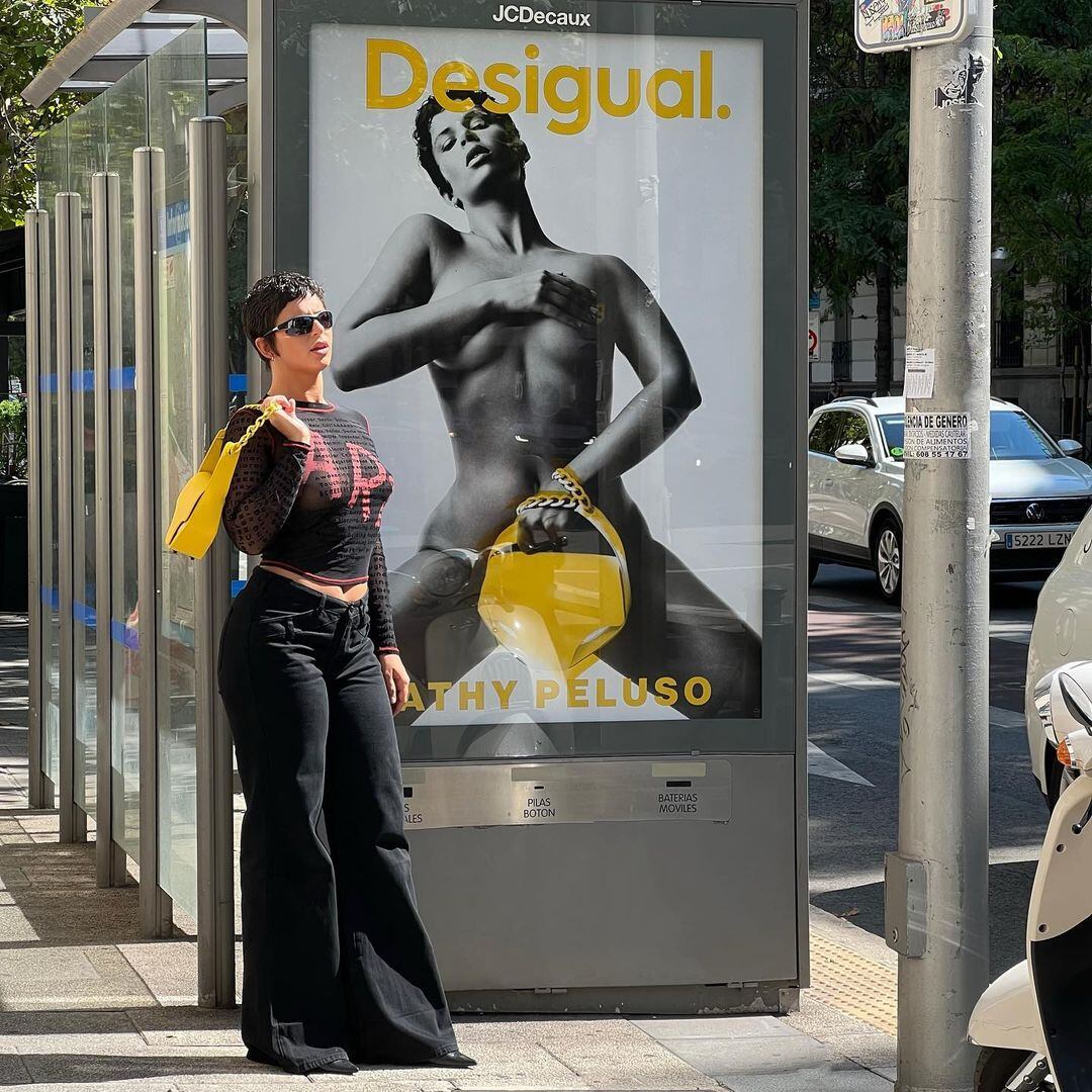 El posteo de Nathy Peluso junto a su publicidad. Foto: Instagram.