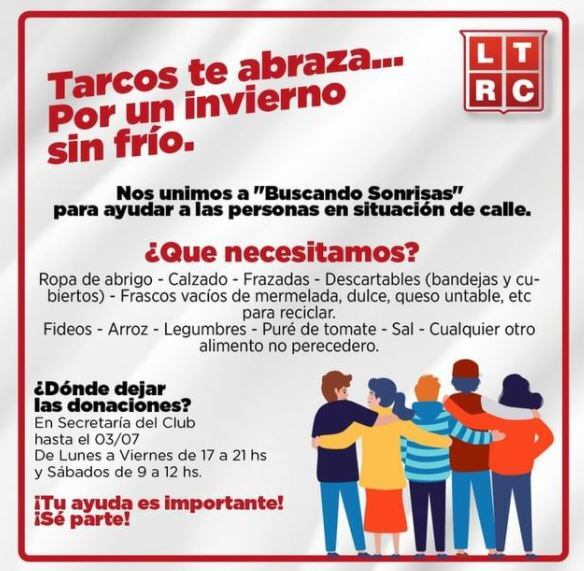 Los Tarcos recibe donaciones de la campaña impulsada por "Buscando sonrisas".