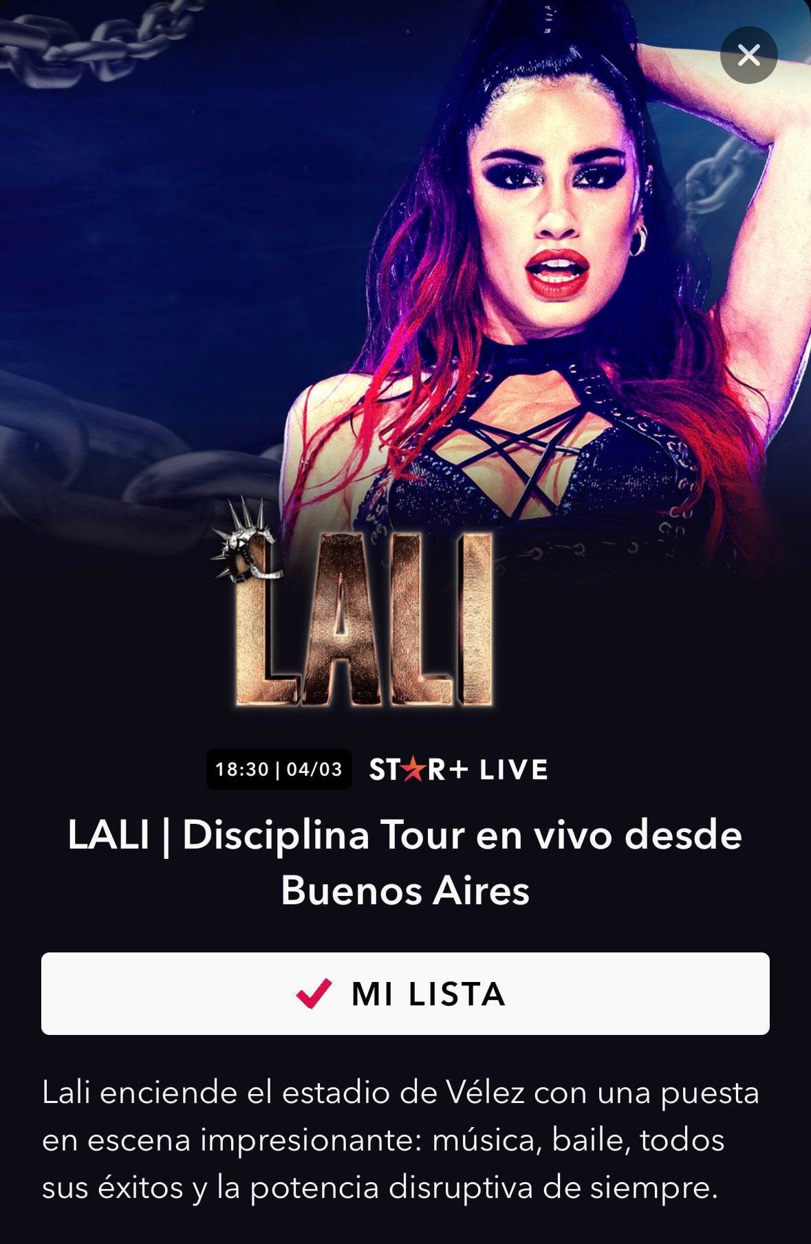 Lali Espósito en Vélez: cómo y en qué plataforma de streaming se podrá ver el show en vivo