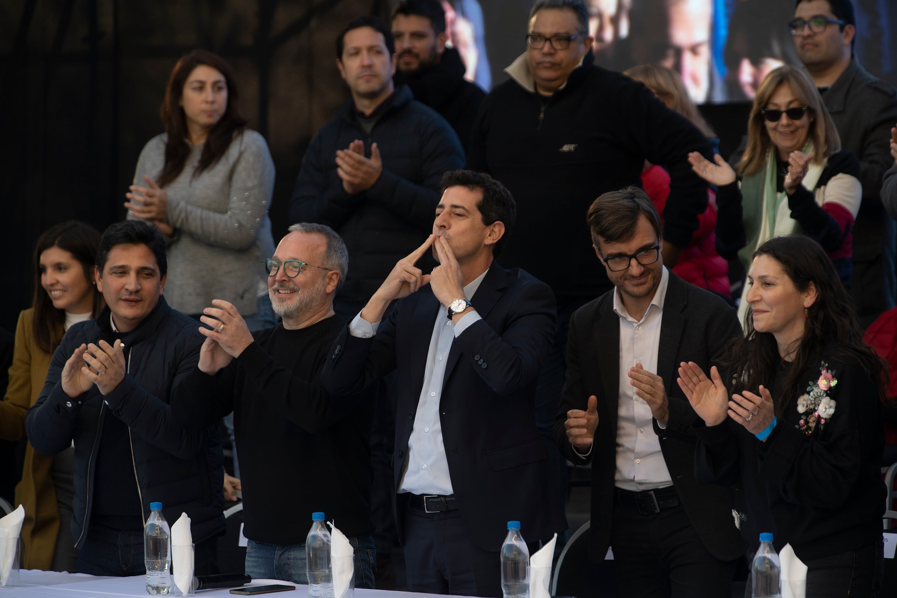 De Pedro, principal orador. Foto: Clarín