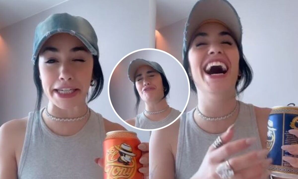 Lali Espósito probó el “mate en lata” y causó furor con sus reacciones