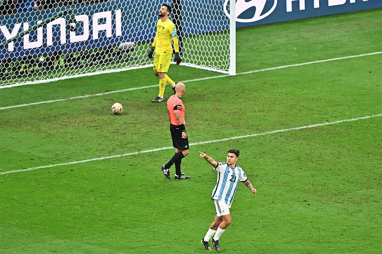 Lusail (Qatar), 18/12/2022.- Paulo Dybala festejando su penal. (Mundial de Fútbol, Francia, Estados Unidos, Catar) EFE/EPA/Noushad Thekkayil
