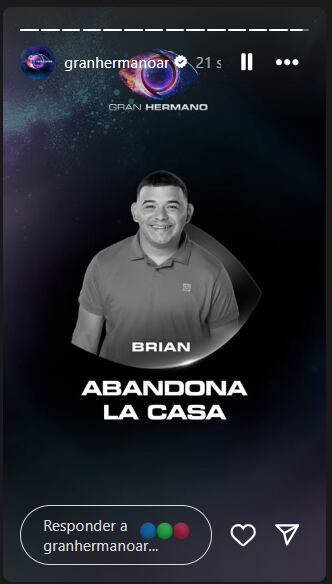 Brian quedó eliminado de Gran Hermano 2025