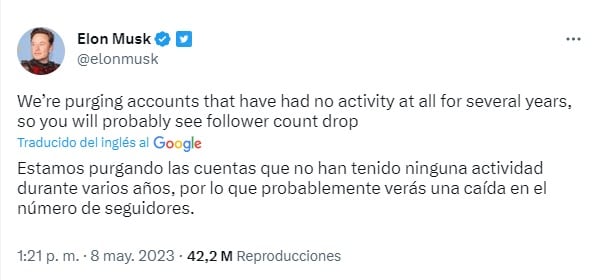 El anuncio de Elon Musk sobre Twitter.