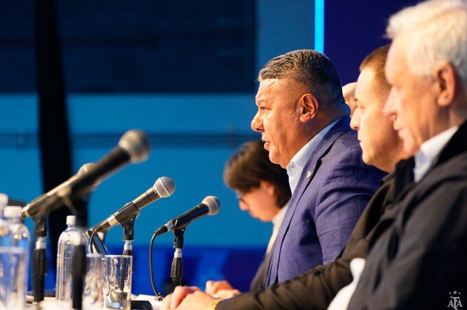 Claudio Tapia en la Asamblea de AFA. (Prensa AFA).