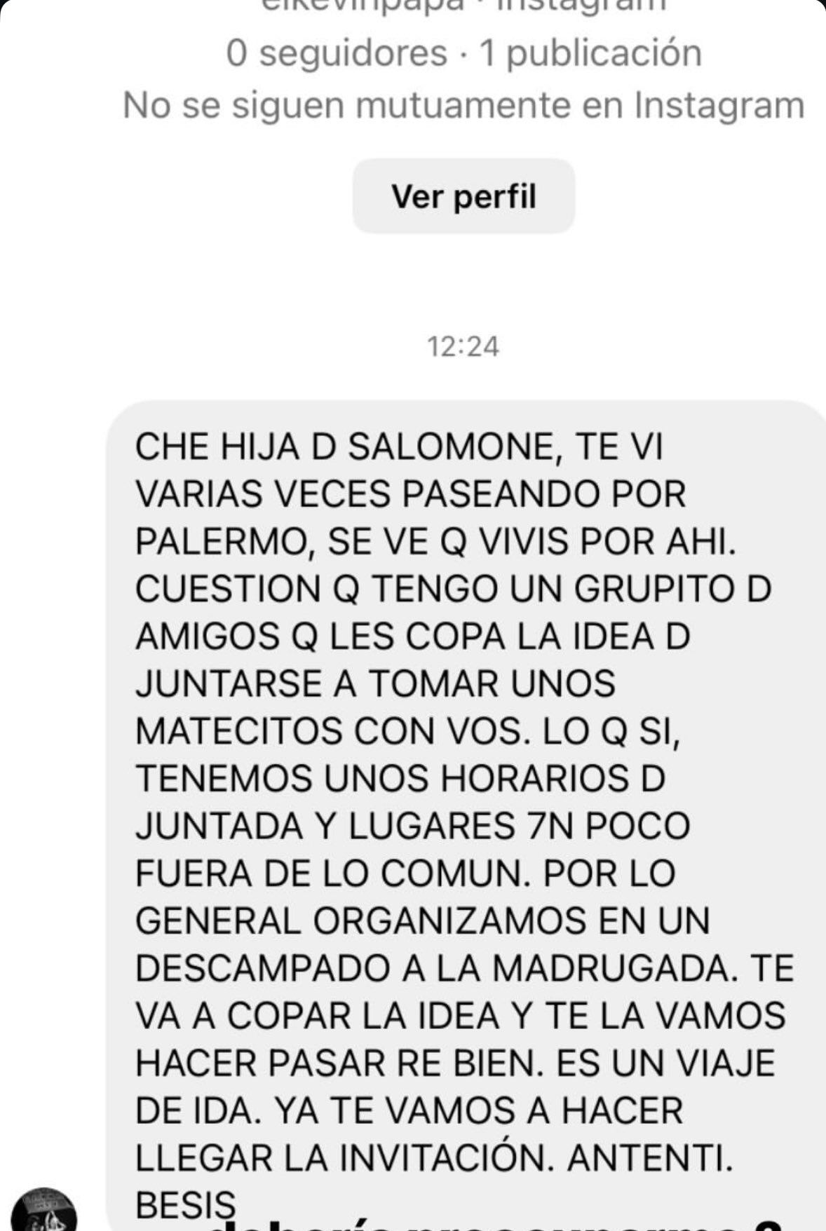 La amenaza recibida por Lula Salomone