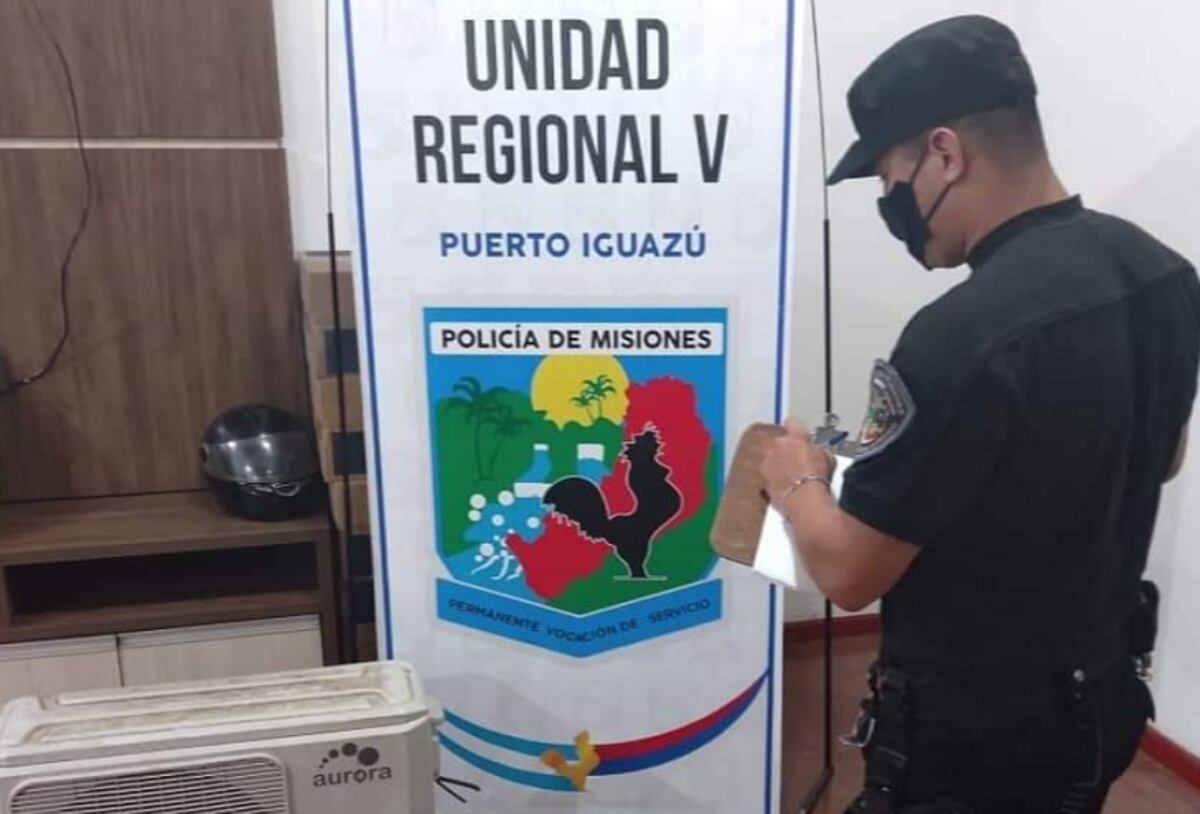 Puerto Iguazú: llevaba un motor de aire acondicionado y fue detenido