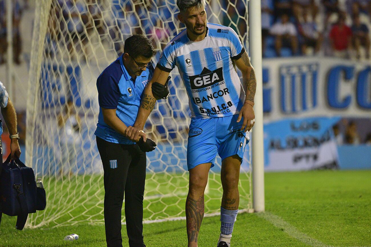 Alan Murialdo sufrió la rotura del Tendón de Aquiles y estará afuera por seis meses ( Ramiro Pereyra / La Voz).