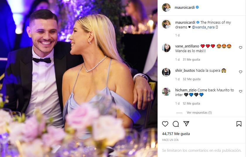 Mauro Icardi y Wanda Nara juntos en el casamiento de unos amigos (Captura de pantalla)