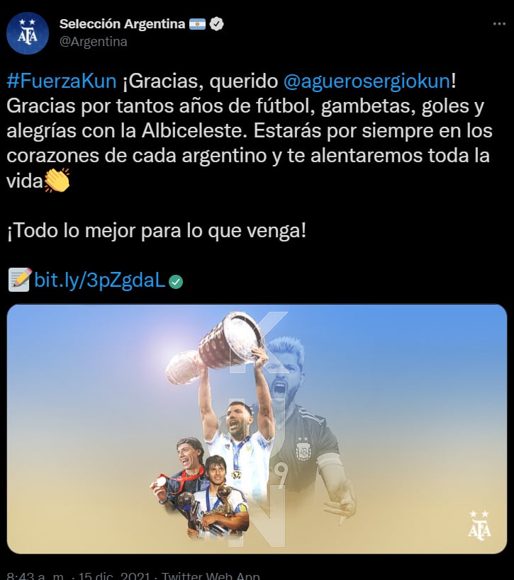 El saludo de la Selección Argentina