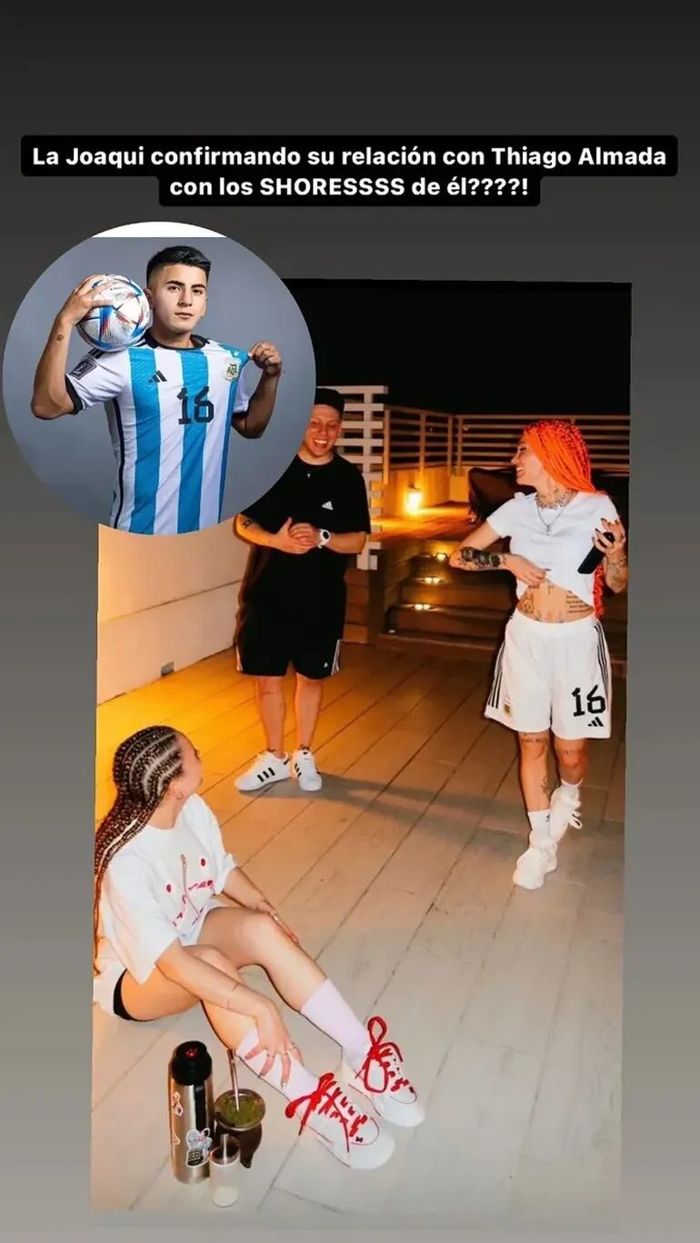 De butakera a botinera: la foto de La Joaqui que confirma su romance con Thiago Almada