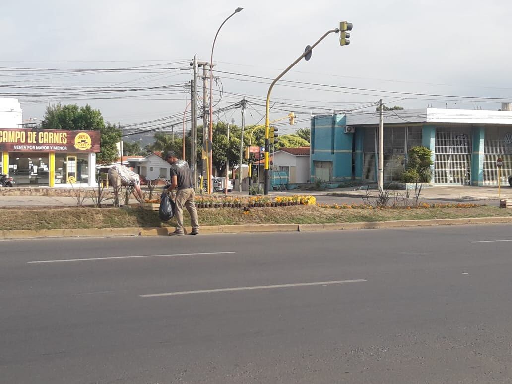 Tareas de mantenimiento y arreglos en las calles de Carlos Paz