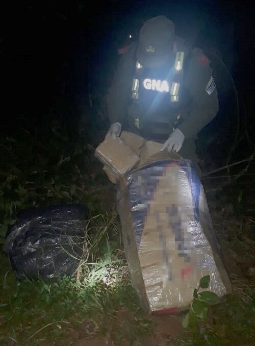 Gendarmería Nacional halló 54 kilogramos de marihuana en Puerto Iguazú. Gendarmería Nacional