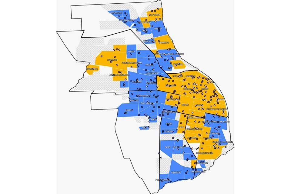 El mapa de los triunfos en Rosario