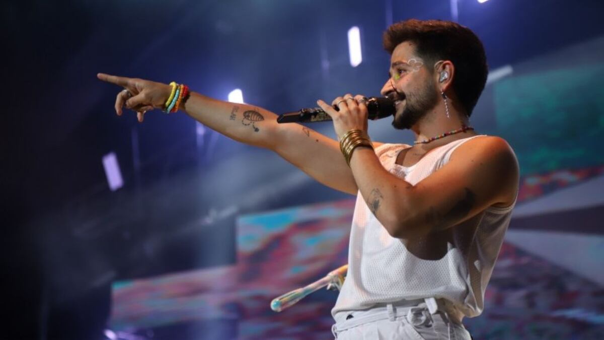 “Nuestro hijo baila tus canciones en el cielo”: el cartel que emocionó a Camilo en el Festival de Villa María