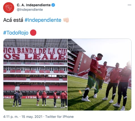 Independiente presente en La Plata.