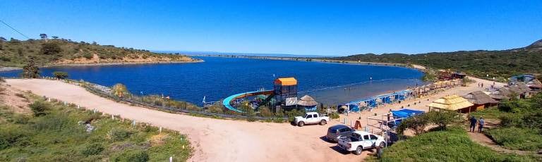 Nueva playa en el perilago del Piscu Yaco en San Luis.